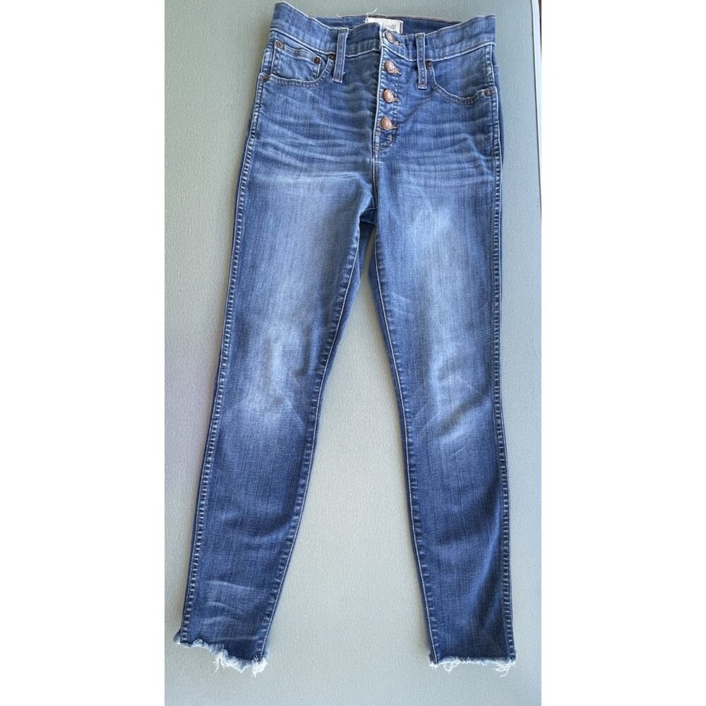 Madewell 10" High Rise Skinny Jeans Stretch Blue Denim Womens Size 26